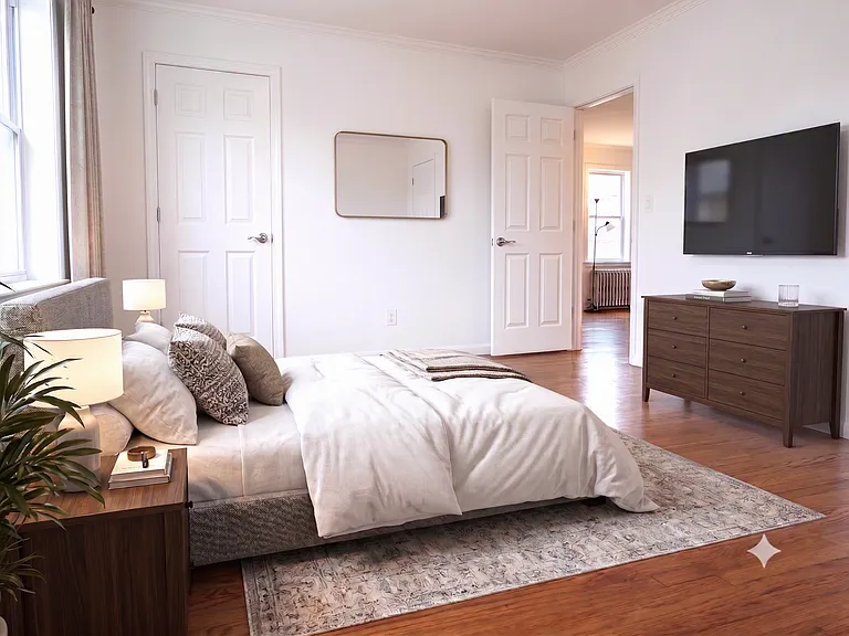 Promary bedroom virtually staged