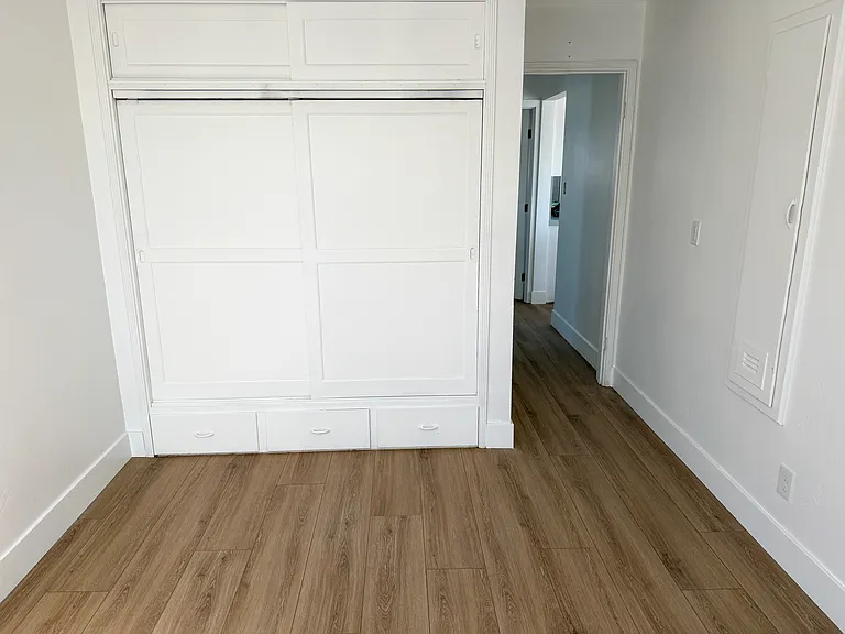 Built in large closet with drawers. Bedroom 1