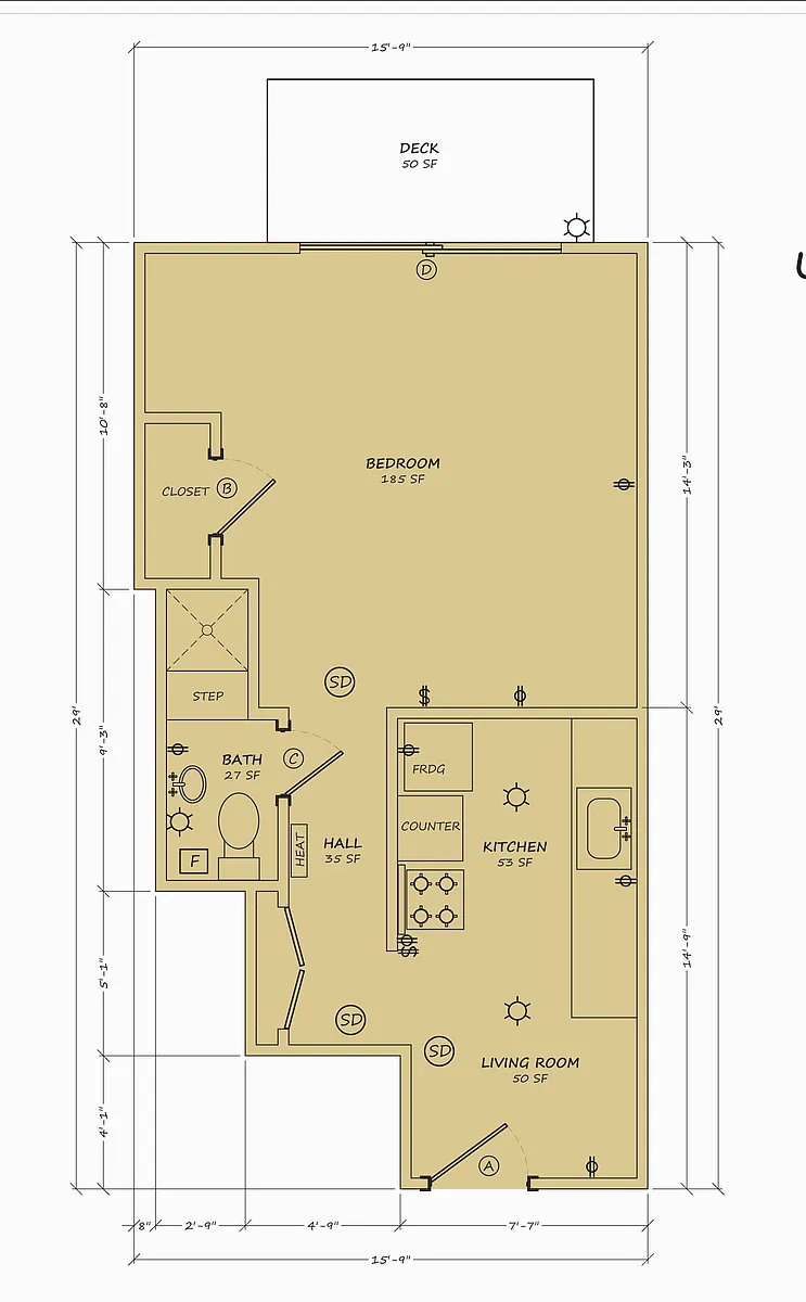 Floor plan Studio A