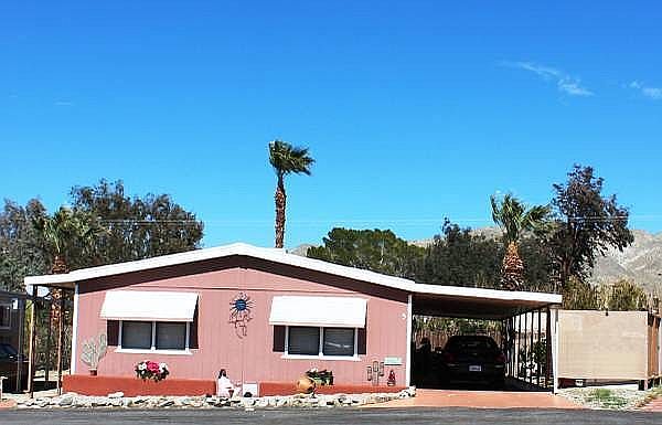 Front view of the home, triple-wide
