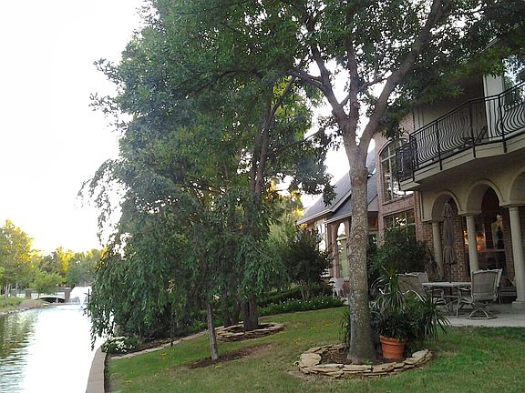 Canal View of backyard