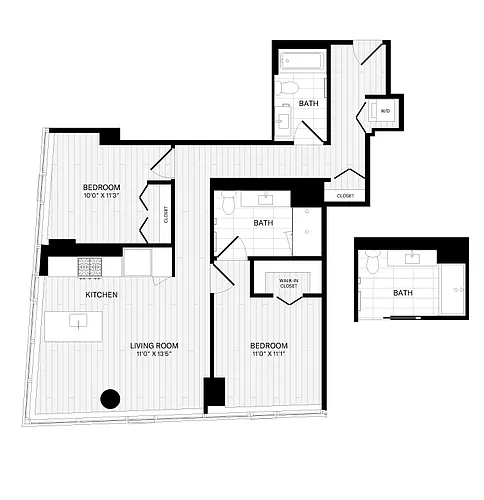 Floor plan 2 Bed/2 Bath-2A-3