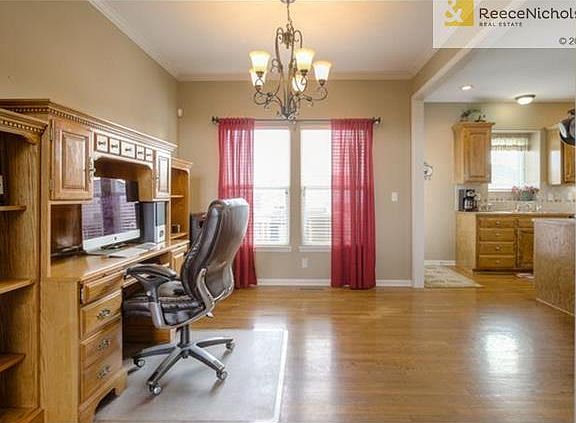 Dining area that is currently being used as office