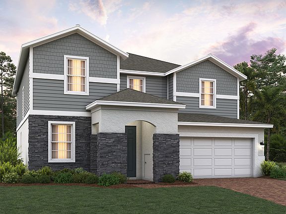 Lopez elevation 4 shown with optional stone