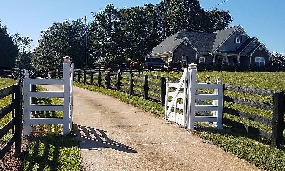 Gated front entrance