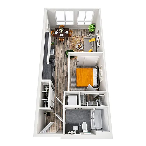 Floor plan Open 1x1