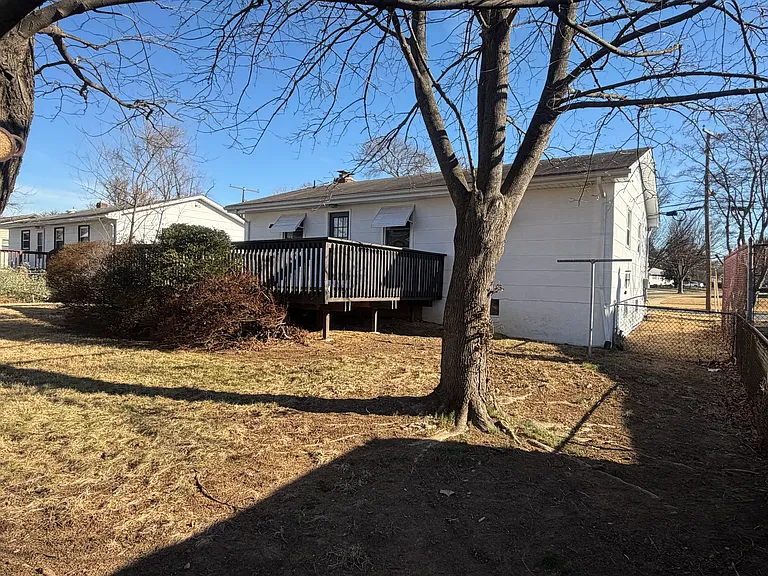 back yard and deck