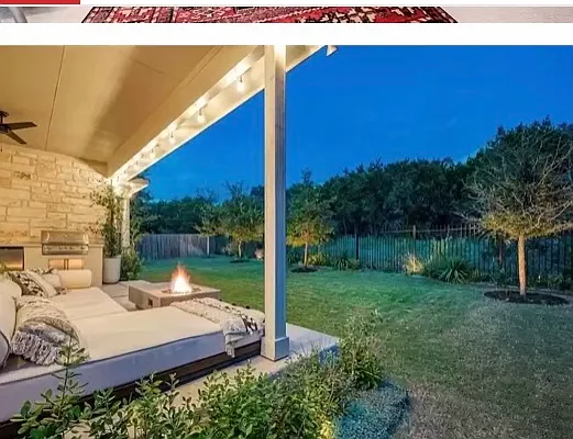 private backyard with greenbelt access