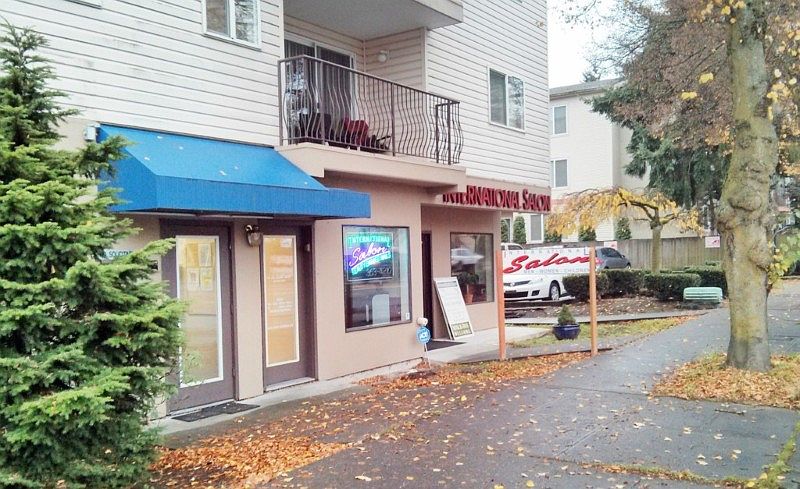 Street view from 15th. #C1 entry is second door from left, under blue awning.