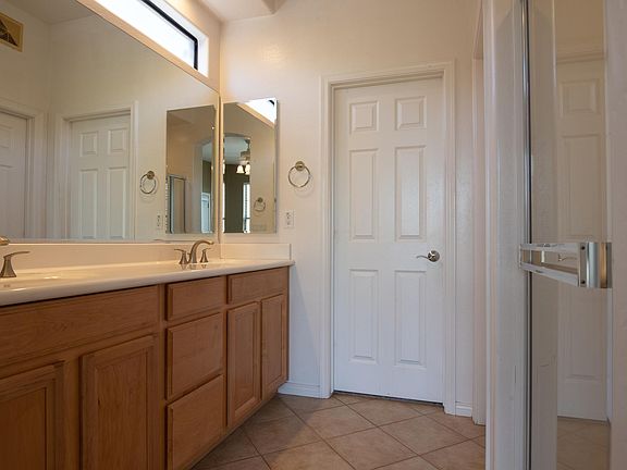 Master bath- two sinks, shower and separate toilet room