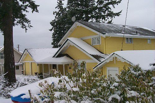 Rare snow day, from street