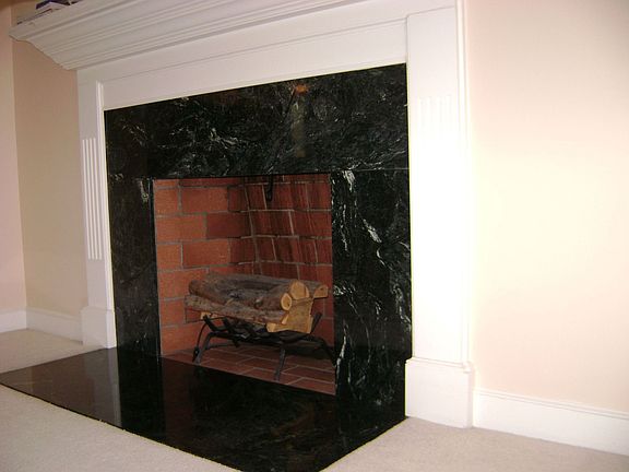 Dining room fireplace
