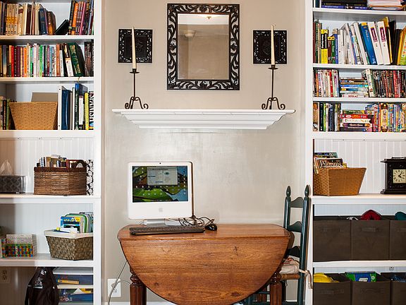 Built in book shelves