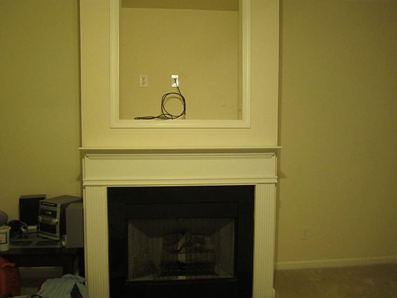 Gas fireplace in the living room.