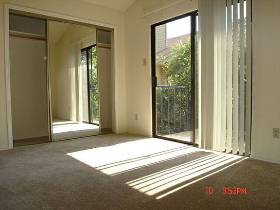 Master bedroom with private balcony access