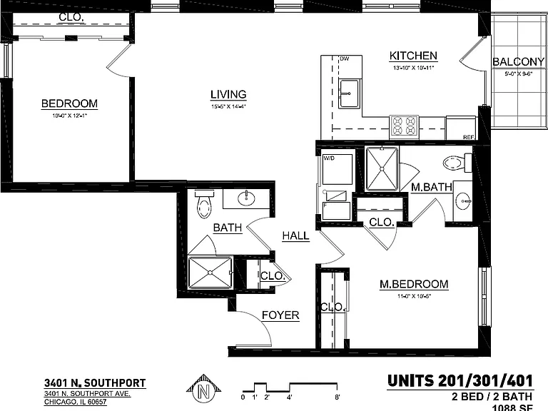 01 Tier - 2 bed 2 bath w/Balcony 01 Tier - 2 bed 2 bath w/Balcony