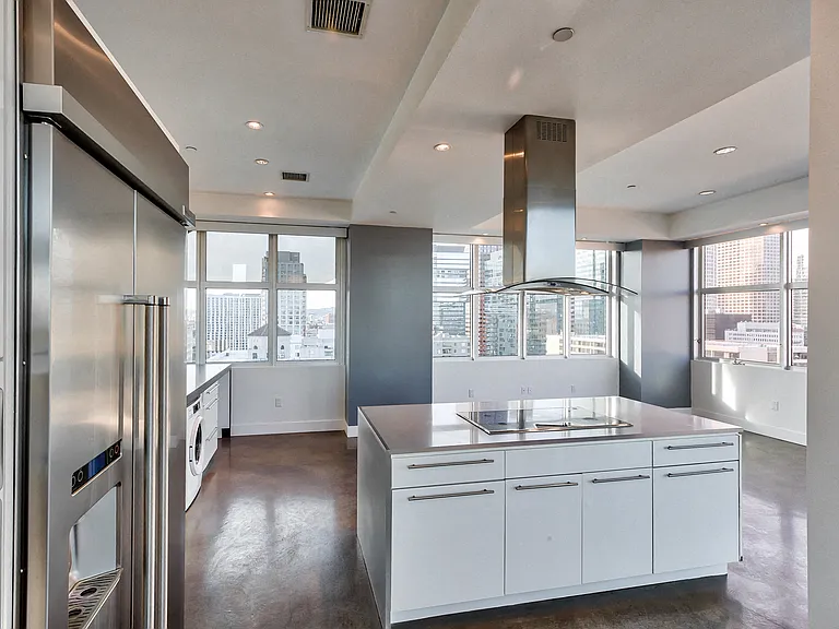 Our penthouse home features modern details