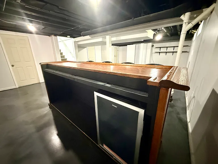 Basement with bar