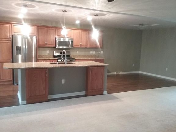 Open floor plan kitchen and dining area