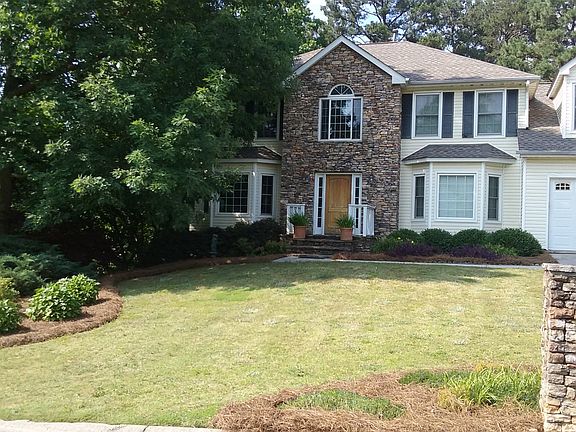 House and yard wide angle