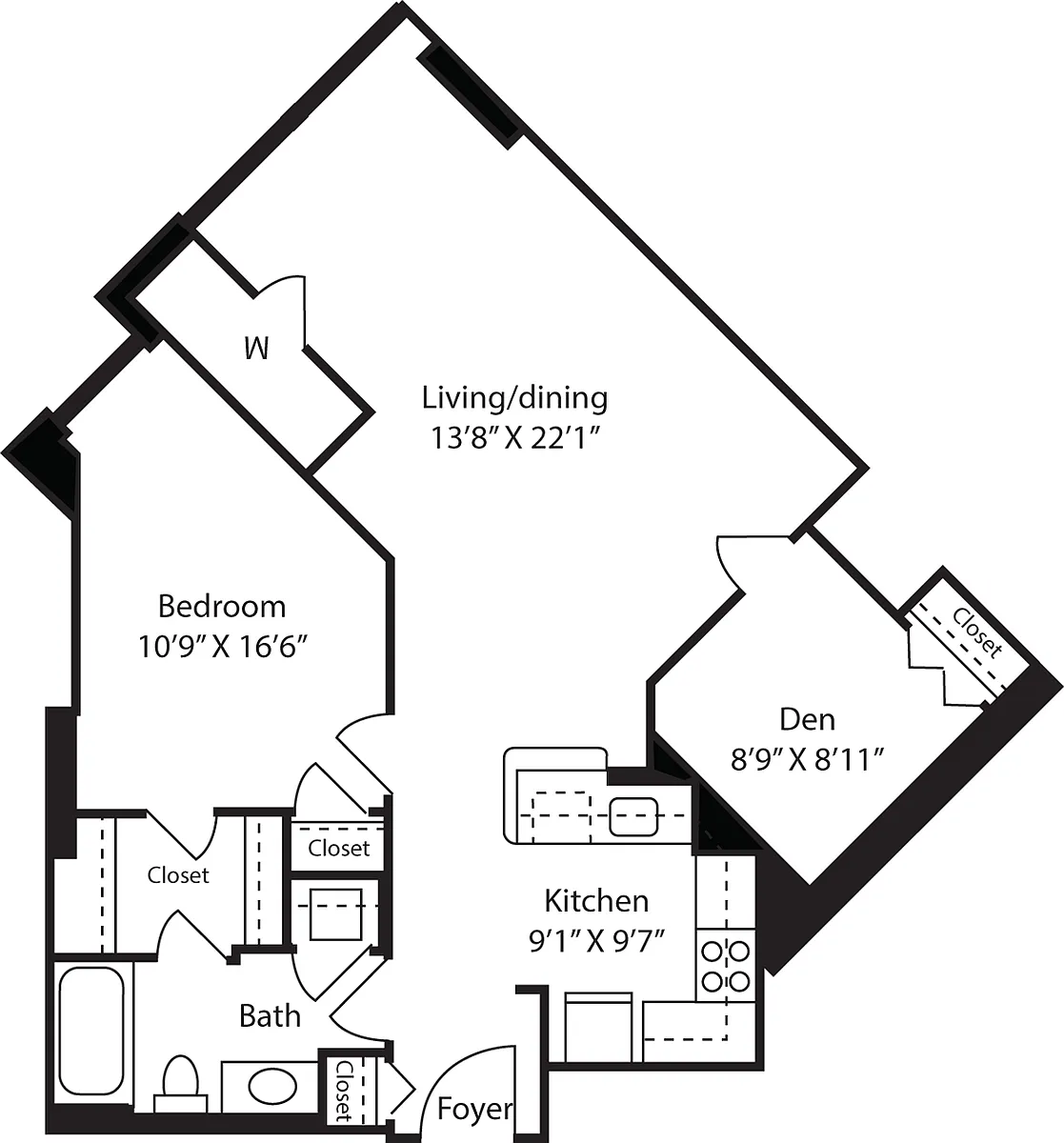 Floor plan Lincoln with den
