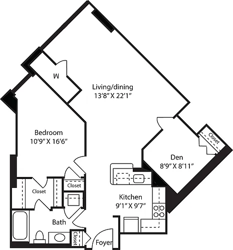 Floor plan Lincoln with den