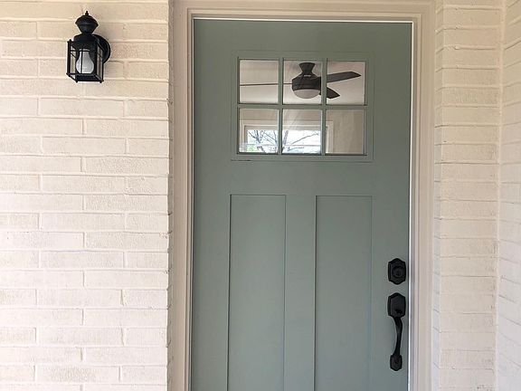 New front door with lovely inviting color