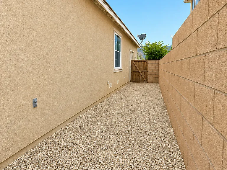 Low maintenance side yard