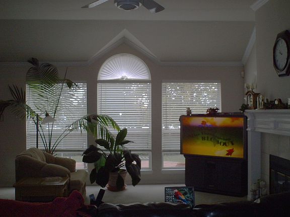 Lots of windows in the living room 
