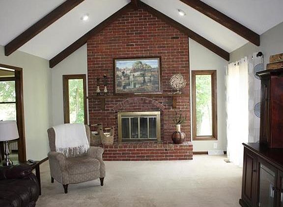 Great room with fireplace