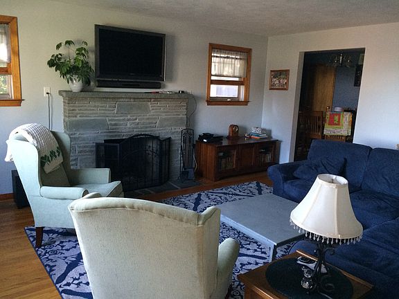 Living room with fireplace