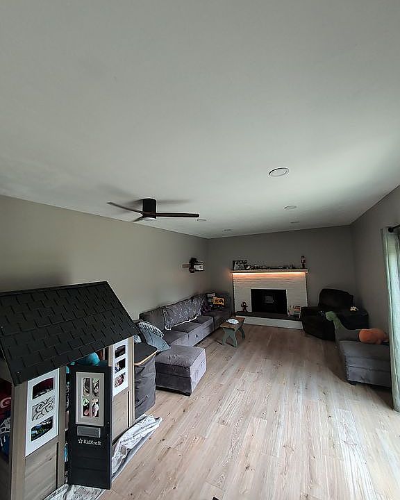 Renovated Den with Fireplace