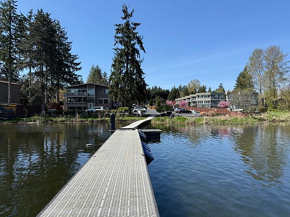 Private beach with dock