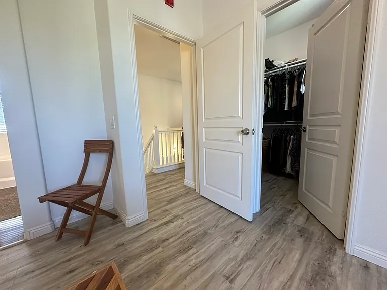 Master bedroom and walk-in closet