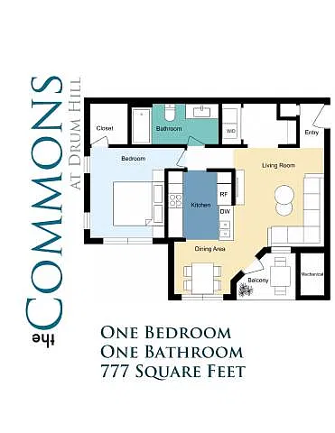 Floor plan One Bedroom Renovated