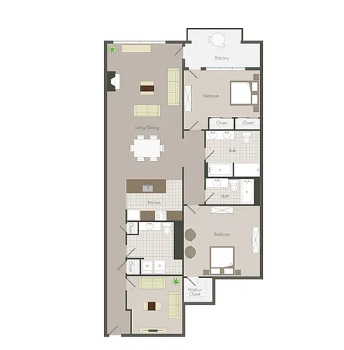 Floor plan South Tower B4