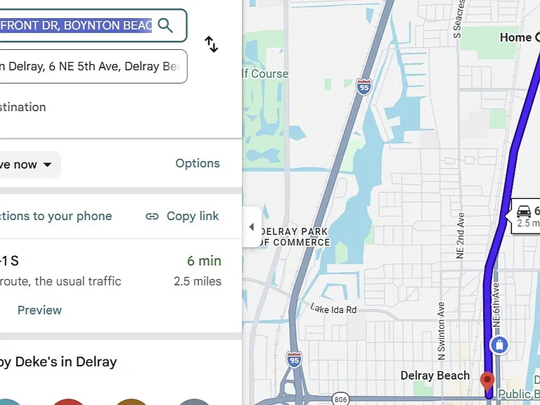2.5 miles to famous Atlantic Ave. in downtown Delray Beach