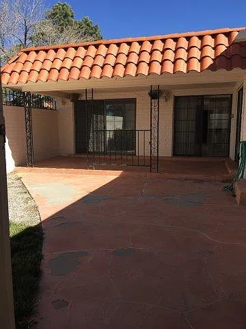 patio with covered porch
