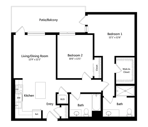 Floor plan 2J-1