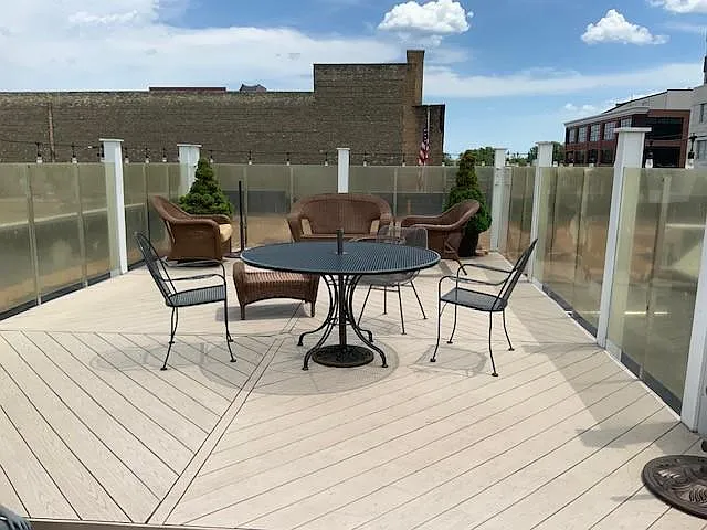 Rooftop Seating with city views