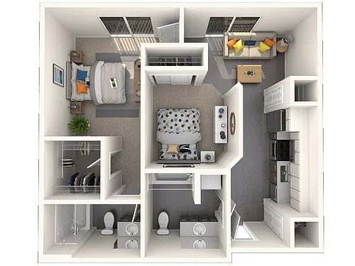 Floor plan B2 - Large One Bedroom