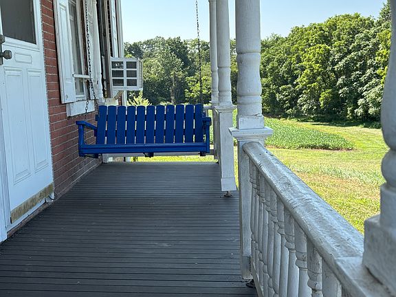 Front porch of home looking West