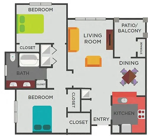 Floor plan The Davenport (2x1)