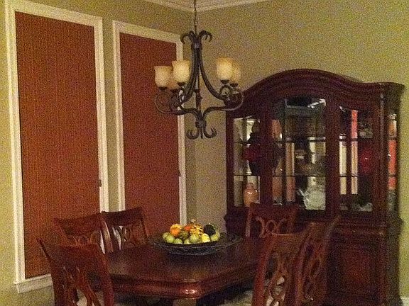 Dining Room with Updated Lighting