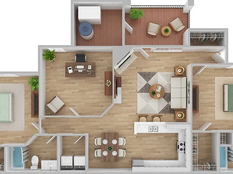 2 Bedroom | 2 Bath | Den | 1287 SF 2 Bedroom | 2 Bath | Den | 1287 SF