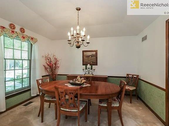 Formal dining room viewed from foyer.