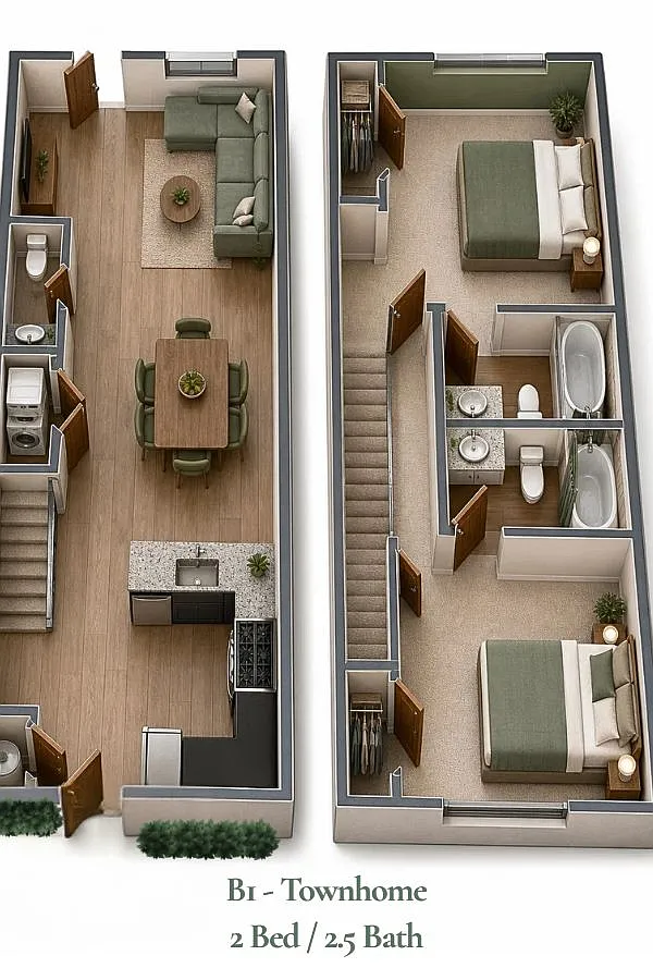 Floor plan B1 - Townhome