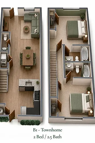 Floor plan B1 - Townhome