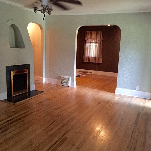 Living room facing the formal dining room