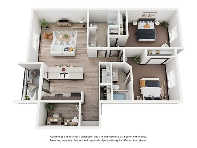 Floor plan 2X2 A